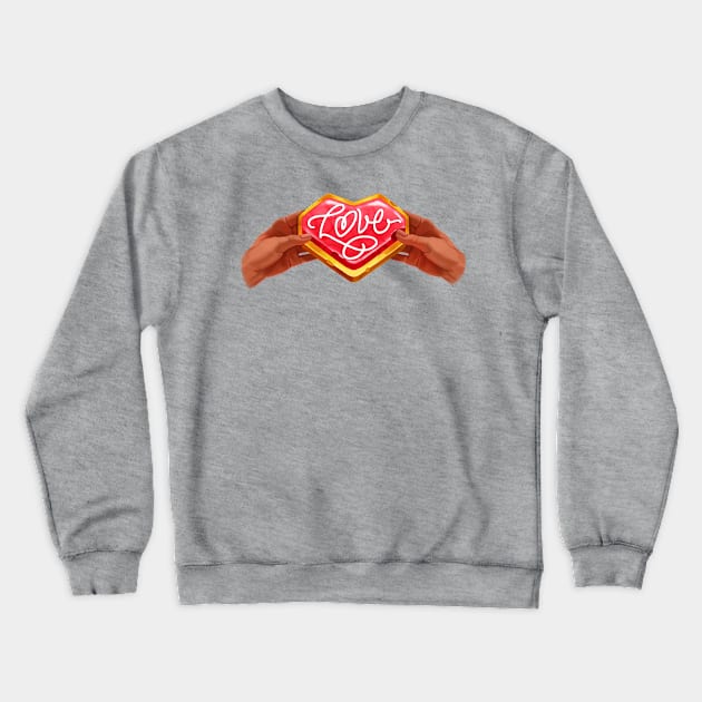 Golden heart Crewneck Sweatshirt by Yana Graffox